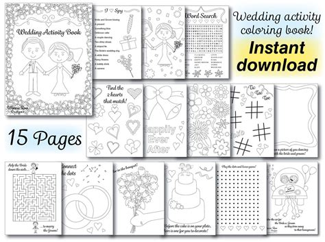 wedding coloring book     svg file  svg cut