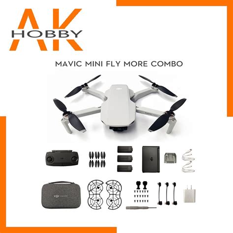 dji mavic mini fly  combo drone   camera flight time  minutes mini drone pro