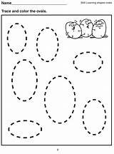 Oval Worksheets Shape Shapes Tracing Preschool Printable Kids Basic Kindergarten Worksheet Activities Pdf Circle Spring Math Google Trace Activity Ovals sketch template