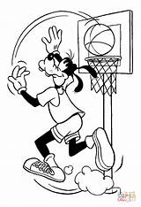 Coloring Pages Goofy Basketball Disney Printable Playing Adults Mickey Color Mouse Sports Drawing Para Print Play Coloriage Supercoloring Kids Basketbal sketch template