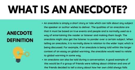 anecdote definition   examples  anecdote  english esl