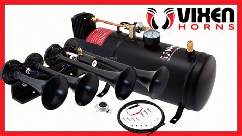 vixen horns vxob full train air horn system kit youtube