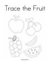 Fruit Trace Coloring Worksheets Preschool Pages Tracing Kids Color Nursery Print Twistynoodle Fruits Kindergarten Vegetables Activity Colouring Food Cutting Practice sketch template