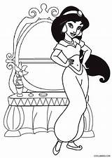 Jasmine Coloring Pages Printable Princess Kids Disney Cool2bkids Colouring Print sketch template