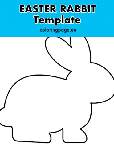 easter rabbit template coloring page