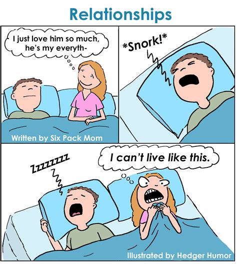 A Cartoon About Snoring And Relationships In Collaboration With Six