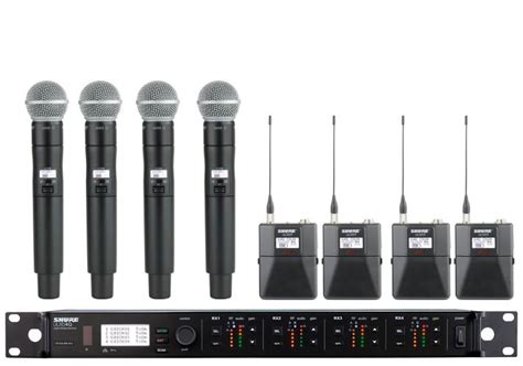 shure ulxdq digital wireless mic system quad channel atlanta pro av
