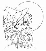 Lineart Halloween Coloring Trick Treat Pages Kawaii Deviantart Anime Colorier Manga Witch Color Line Drawings Base Choose Board Coloriage Book sketch template