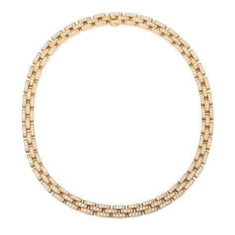 Cartier Diamond Gold Panther Necklace At 1stdibs