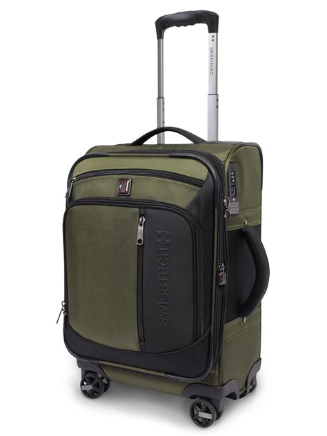 buy swisstech urban trek  carry  soft side luggage olive walmart exclusive