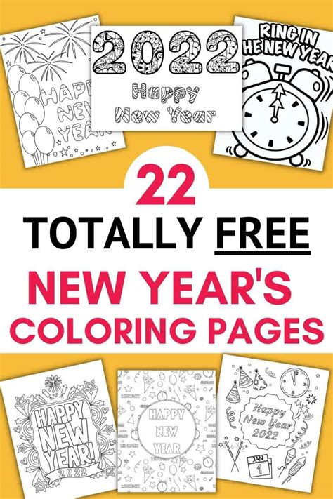 years coloring pages nye