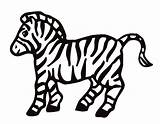 Zebra Coloring Cartoon Pages Printable Print Outline Thick Cute Clip Stencil Kids Clipart Drawing Cliparts Line Letters Colouring Baby Easy sketch template