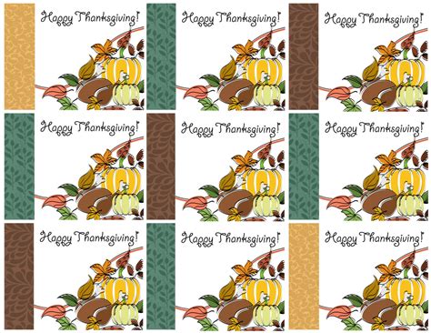 printable thanksgiving place cards  great