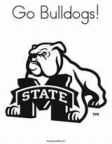 Bulldogs Coloring Go Pages Logo Bulldog Worksheet Beat College Hero Mississippi State Nick Bell University English Georgia Twistynoodle Colleges Usa sketch template