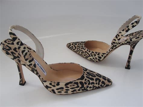Manolo Blahnik Leopard Print High Heel Shoes Cummed Porn Pictures Xxx