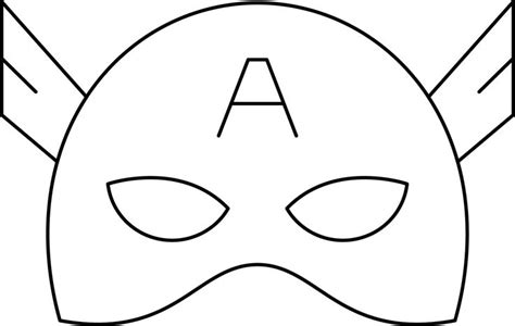 superheroes super hero mask coloring page  captain america