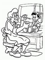 Pinocchio Geppetto sketch template