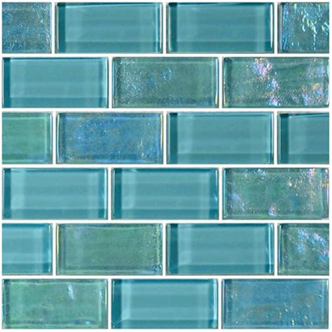 Turquoise 1 X 2 Gt82348t4 Mosaic Glass Tile