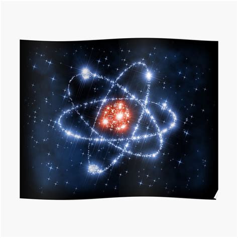 science sign symbol atom space stars poster  igordabari redbubble