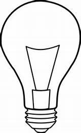 Bulb Light Outline Clip Clker Ocal Shared Clipart sketch template