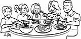 Dinner Family Clipart Drawing Coloring Table Diner Meal Clip Feast Pages Pencil Lunch Cliparts Dining Friend Clean Baby Easy Drawings sketch template