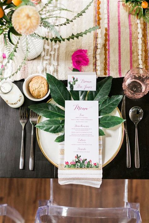 tropical place setting tropical bridal showers tropical bridal