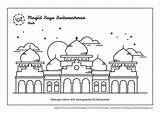 Mewarnai Masjid  Nusantara Ukuran Sini Tinggi Mendapatkannya Resolusi Langsung Kanan sketch template