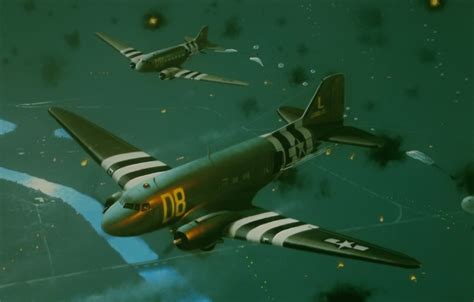 wallpaper  day ww painting drawing airborne   war art