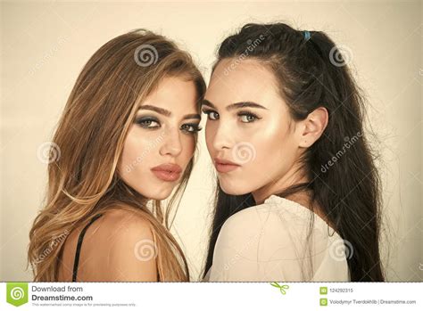 Women With Long Hair Lesbian Stock Image Image Of Girl