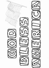America Bless Coloring Pages God Coloringpages Sheets sketch template