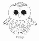 Beanie Boo Ty Coloring Pages Boos Printable Mario Pinky Para Owl Penguin Print Colouring Only Baby Babies Party Drawing Birthday sketch template