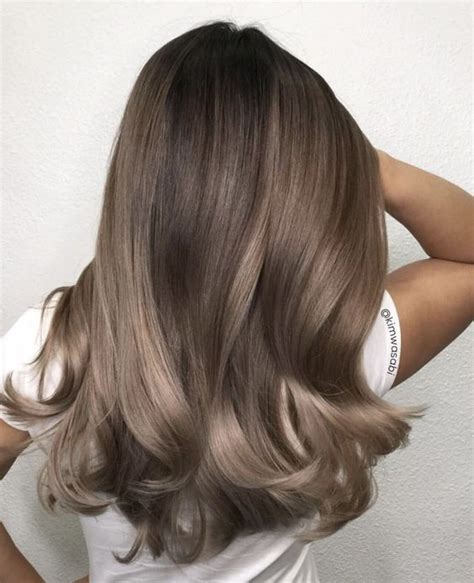 smokey  sophisticated ash brown hair color