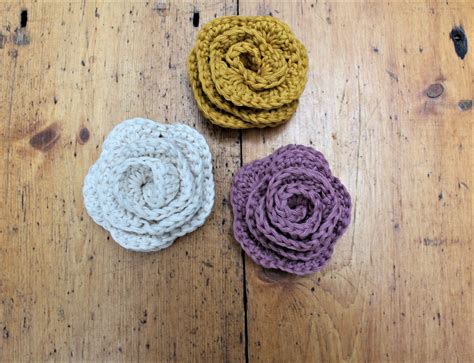 crochet flower applique  crochet pattern  crochet
