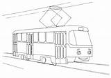 Tram Tramway Autobus sketch template