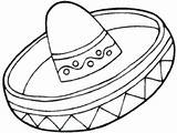 Coloring Mexican Hat Sombrero Pages Mayo Printable Getdrawings Getcolorings Print Color sketch template