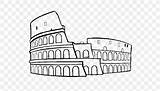 Colosseum Drawing Rome Coloring Ancient Taj Mahal Book Building sketch template