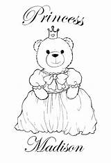 Coloring Pages Madison Name Print Princess sketch template