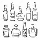 Alcohol Bottles Drawing Illustration Bottle Whiskey Vector Collection Stock Sketch Drawings Getdrawings Depositphotos sketch template