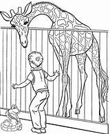 Zoo Coloring Giraffe Pages Children Drawing Coloringpagesfortoddlers Animals Colouring Garden Six Beautiful Kids sketch template