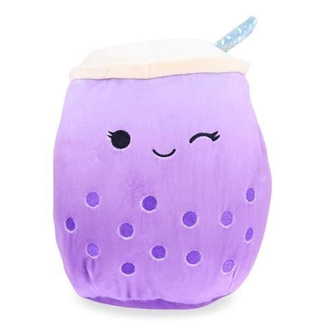 squishmallow   plush poplina  purple boba drink walmartcom