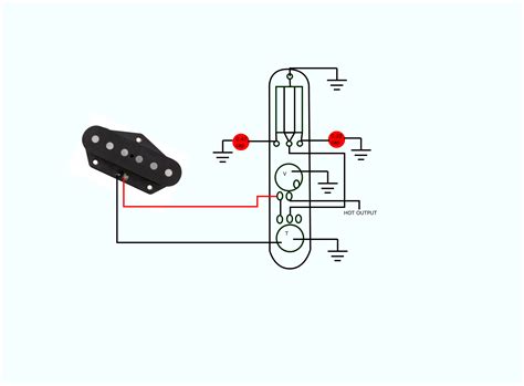 wiring diagram   single pickup guitar     switch  choose