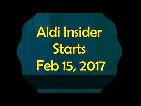 aldi insider sale sneek peak starts february   spoiler   good youtube