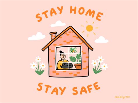 stay home stay safe  ashleigh green  dribbble