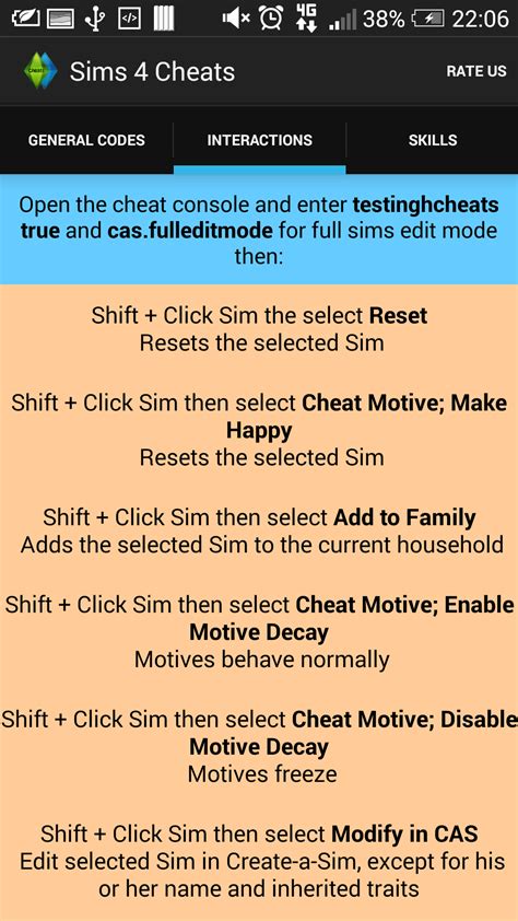 more cheats for the sims 4 br appstore for android