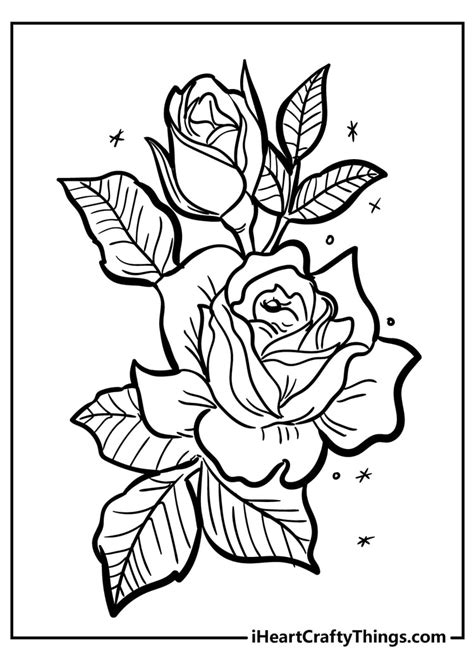 printable rose coloring pages  kids coolbkids flower coloring pages