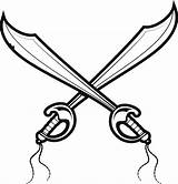 Swords Crossed Openclipart Log Into sketch template