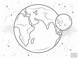 Eclipse Coloring Pages Lunar Solar Moon Printable Earth sketch template