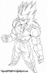 Coloring Super Goku Pages Saiyan Popular sketch template