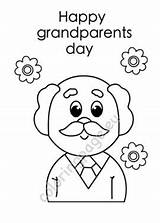 Grandfather Grandparents sketch template