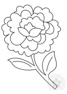 flower  leaves coloring page flowers templates